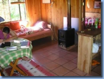 Esszimmer im Ferienhaus auf dem Reithof Antilco, Pucon,Villarrica